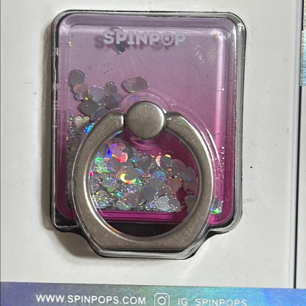 Pink and Silver Phone Cover with Glitter Finish